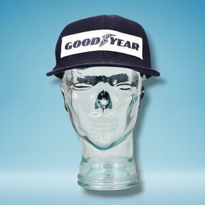 vintage goodyear hat snapback 80s/90s blue